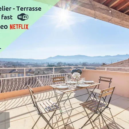 Mont Ventoux - Terrasse - Vue Degagee - Linge De Qualite - Fibre - Confort Gardanne Exterior foto